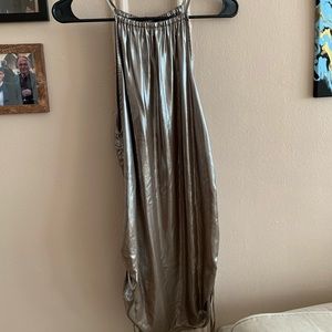 Zara silver festive mini dress